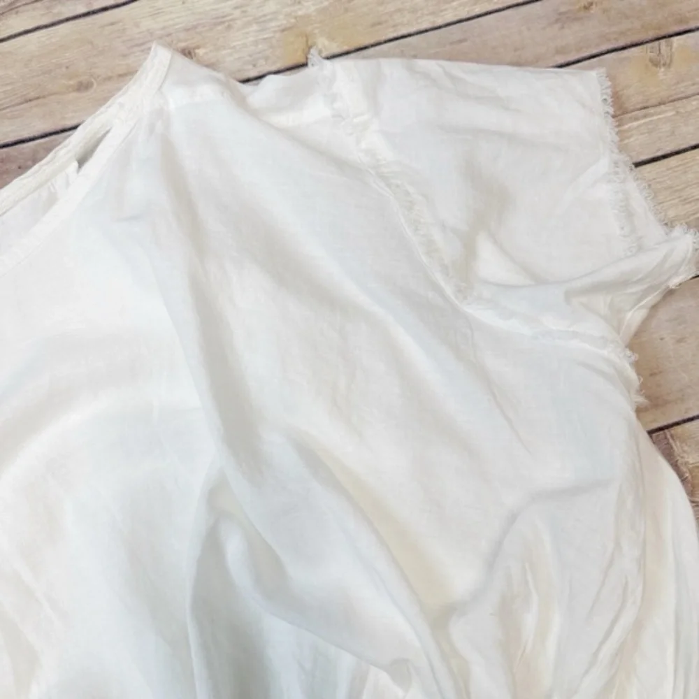 Free People White Short Sleeve Tee - Picture 7 of 7